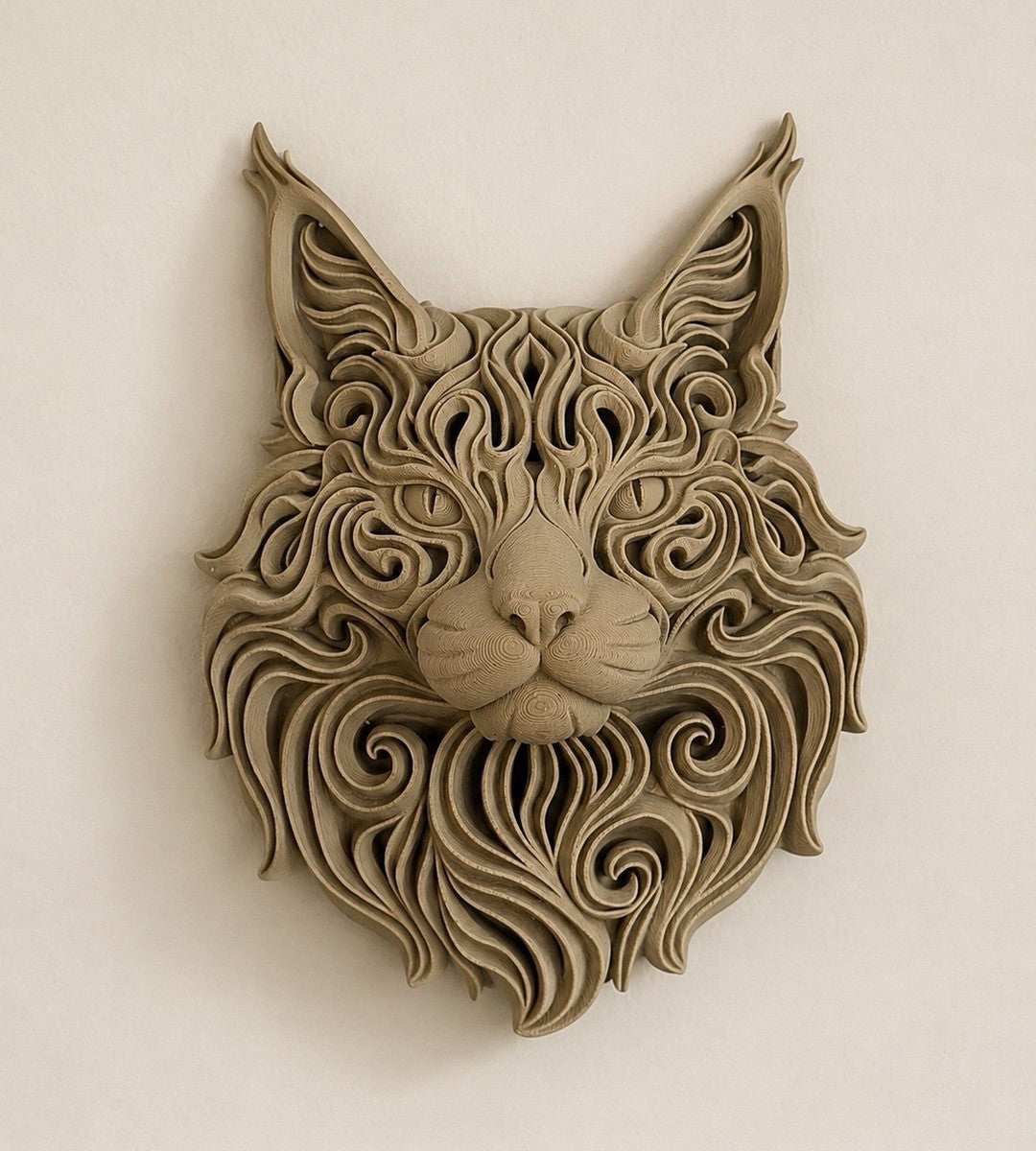 Maine Coon Cat Wall Art – Home Decor - Ornament - Sculpture - Display