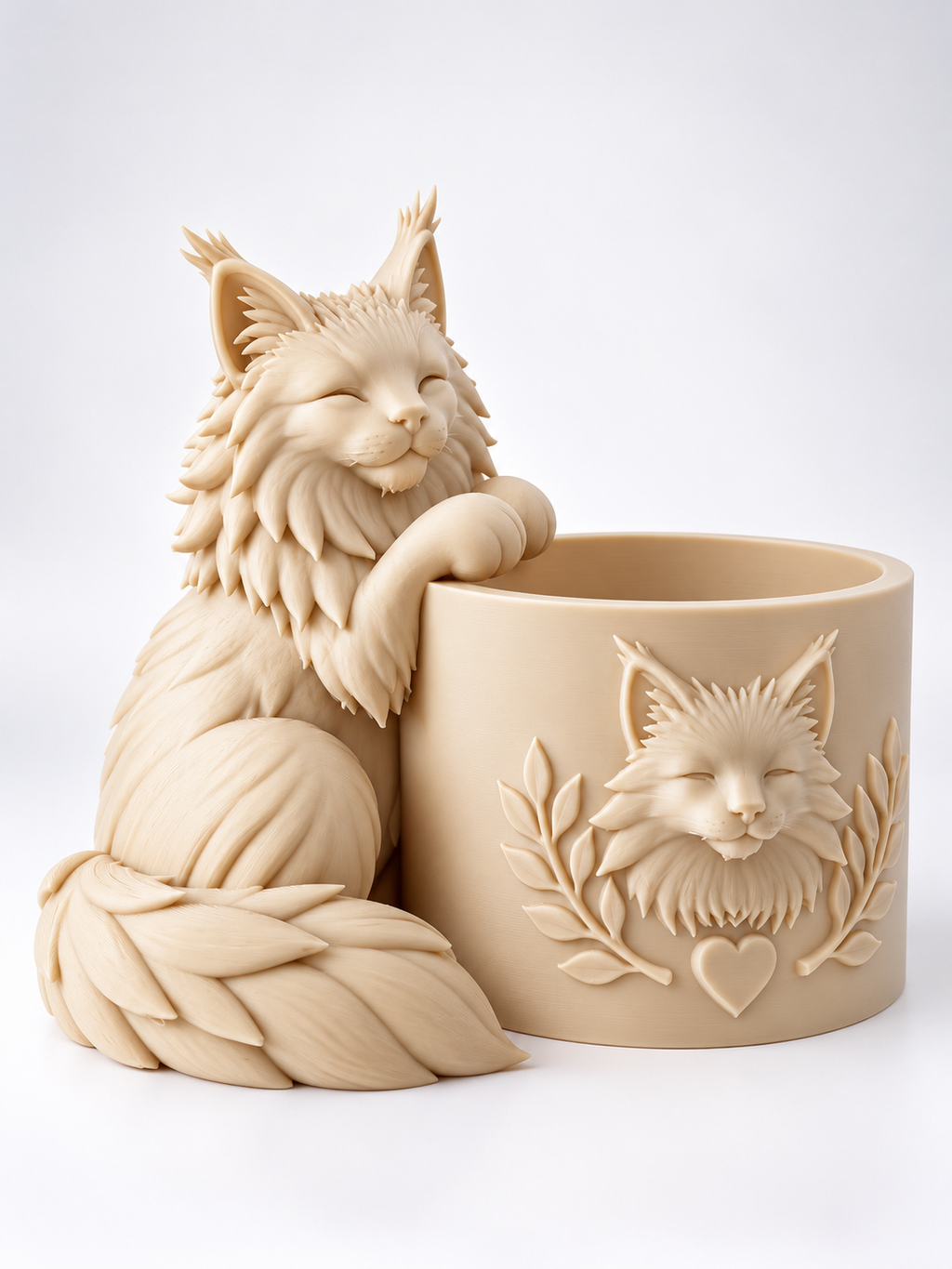 Maine Coon Cat Planter – Cute Cat Pot Holder