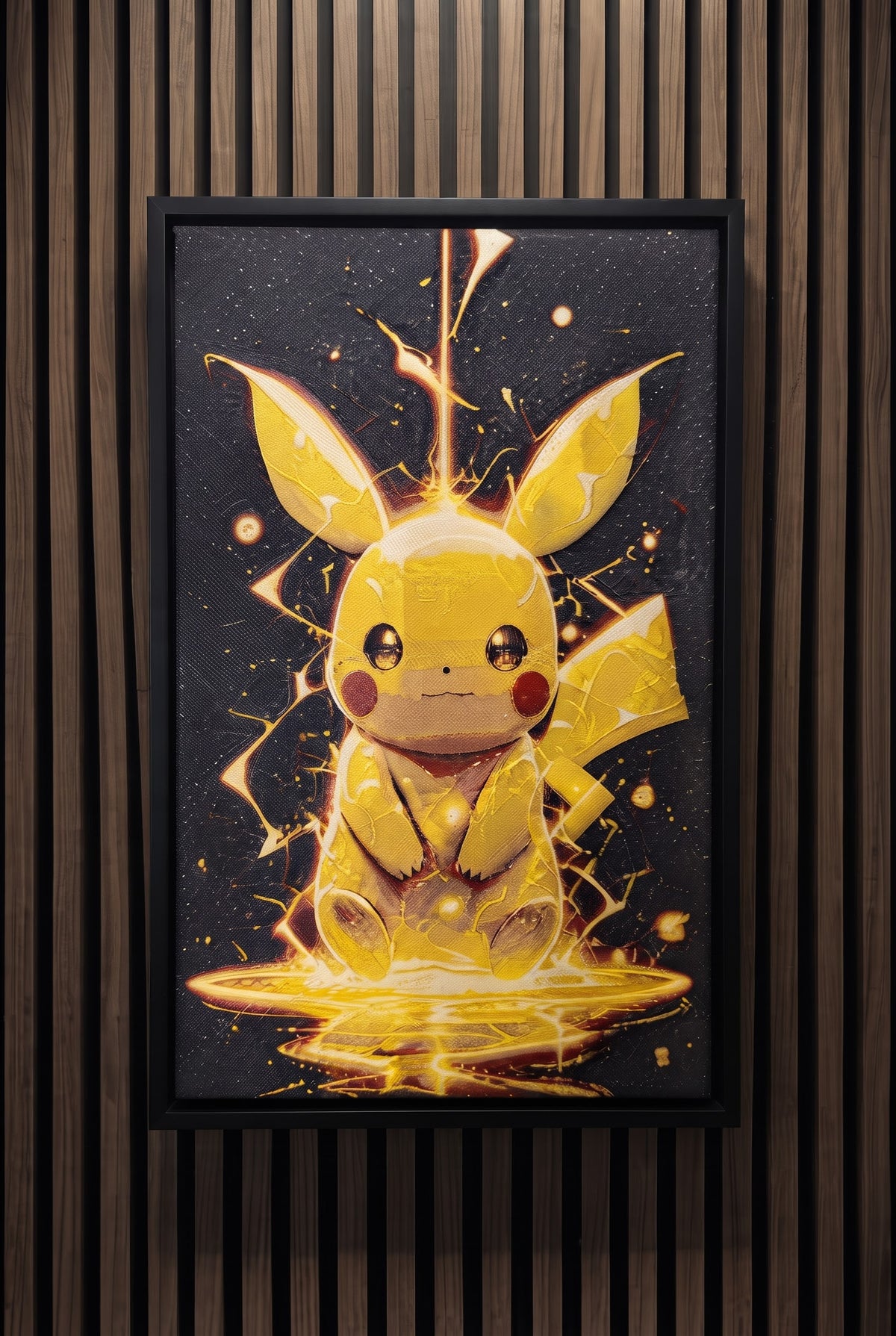 Pikachu Lightning Wall Art | Pokemon Room Décor Display