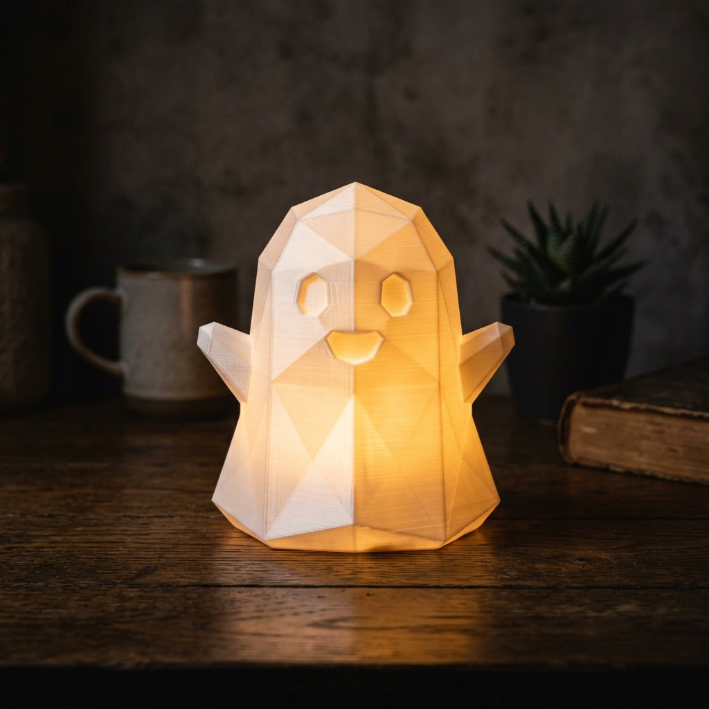 Luminescent Low-Poly Ghost Lamp
