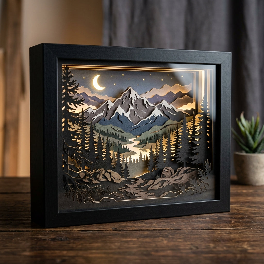 Alpine Sanctuary Multi-Layer Shadowbox